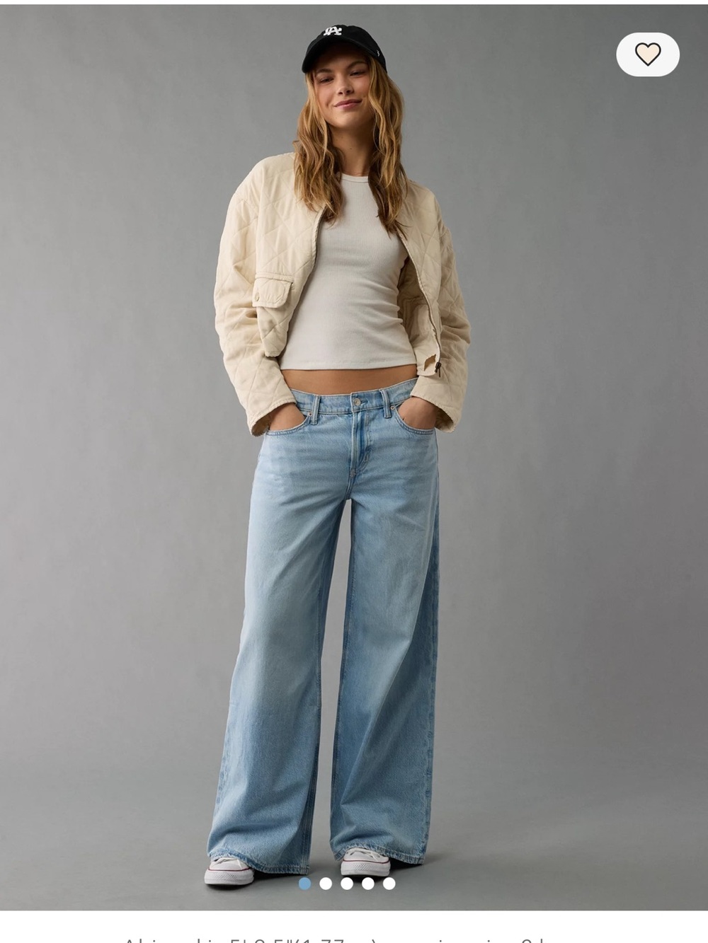 American Eagle Outfitters Light Blue Wide Leg Jeans